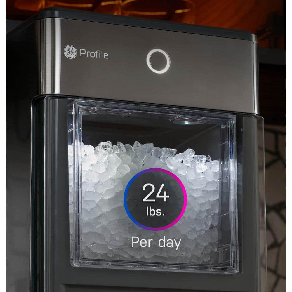 GE Profile Opal 24 lb Portable Nugget Ice Maker in Stainless Steel