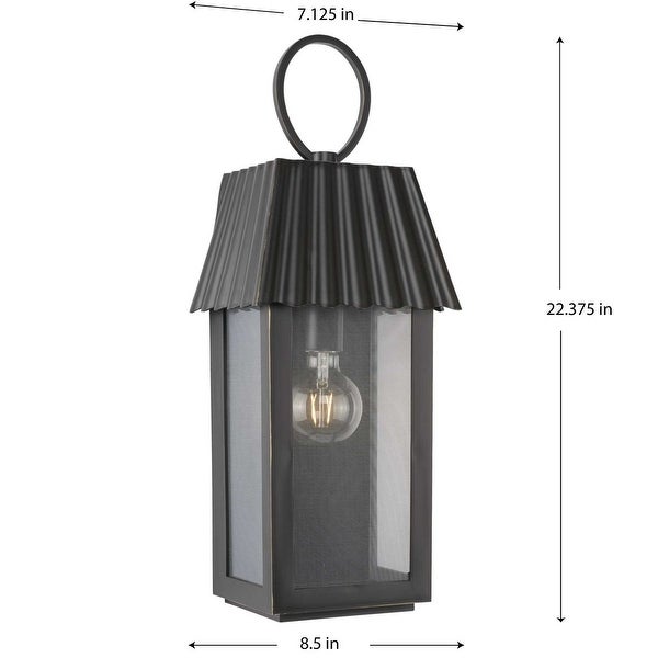 Jeffrey Alan Marks Point Dume Hook Pond Oil Rubbed Bronze Outdoor Wall Lantern with DURASHIELD - 8.5 in x 7.125 in x 22.375 in Shopping - The Best Deals on Outdoor Wall Lanterns | 39579069