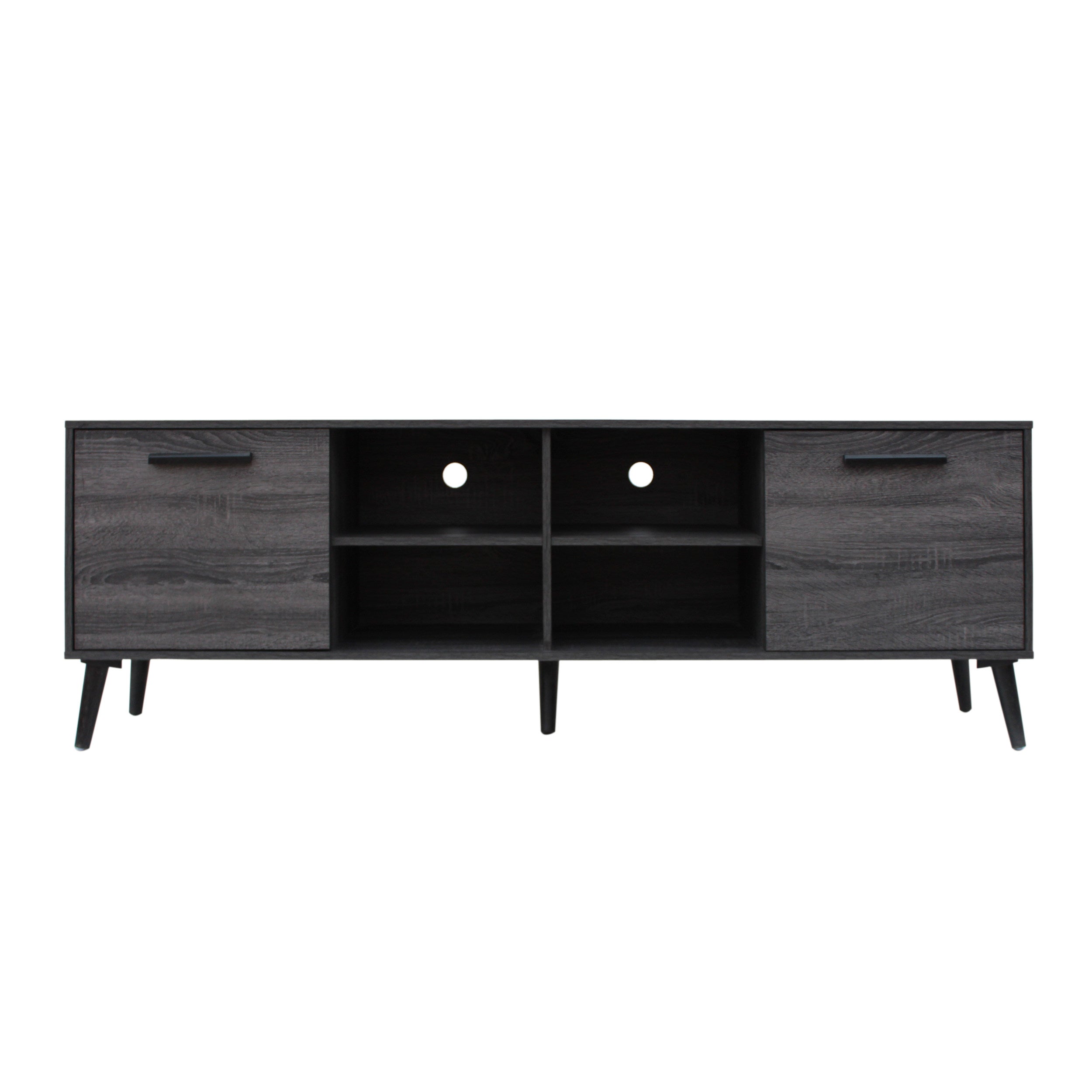 Owensmouth Mid Century Modern 2 Cabinets & Shelves TV Stand