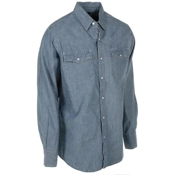 Work n' Sport Men's Long Sleeve Chambray Western Shirt