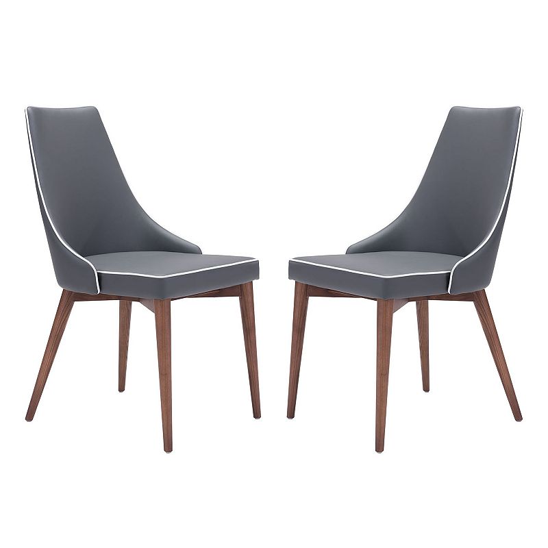 Zuo Modern Faux-Leather Wingback Dining Chair 2-piece Set