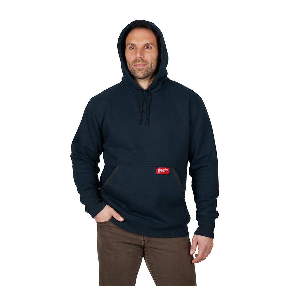 Heavy Duty Blue Pullover Hoodie ; Small