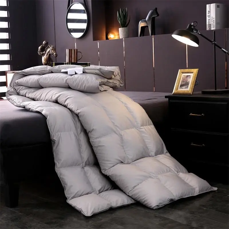 Bahiya Square Quilted Cotton Goose Down Filling Comforter