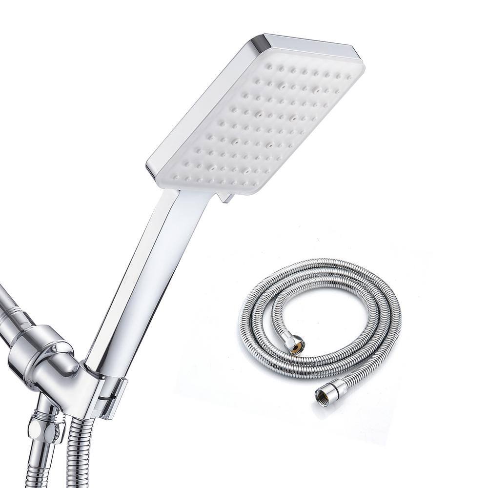 Miscool Chad 6-Spray Patterns with 1.8 GPM 4.52 in. Wall Mount Handheld Shower Head in Chrome FAMSH10CA117CH