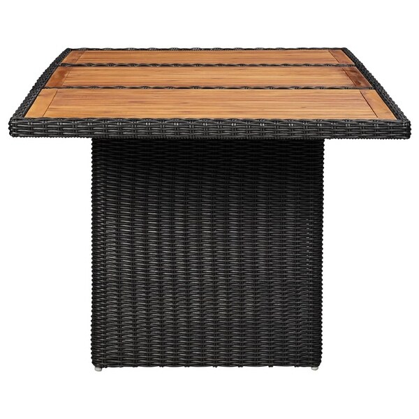 vidaXL Patio Dining Table Black 78.7