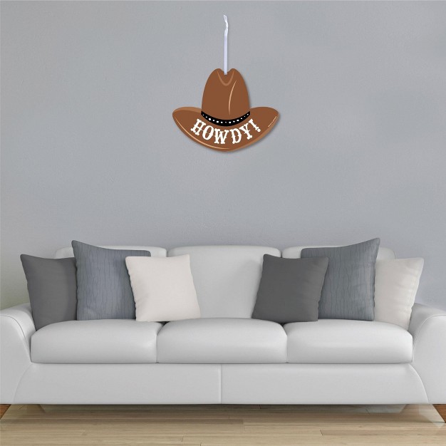 Big Dot Of Happiness Western Hoedown Hanging Porch Wild West Cowboy Party Outdoor Decorations Front Door Decor 1 Piece Sign