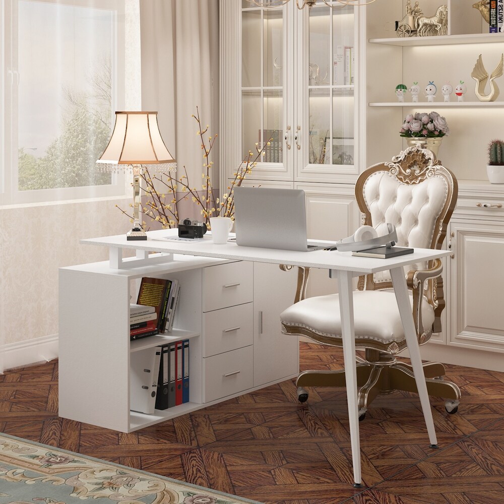 Lshaped Modern Desk Office Desk Coumputer Reversible Desk Study Table