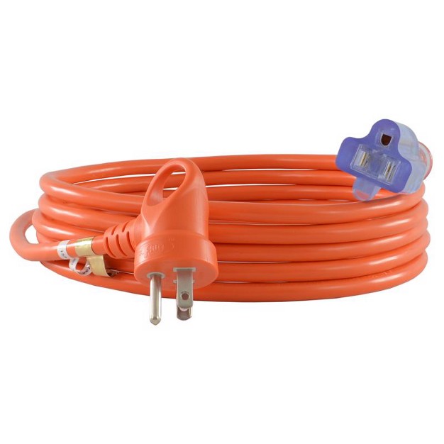 Conntek Indoor Or Outdoor 12 Ft L Orange Extension Cord 16 3 Sjtw