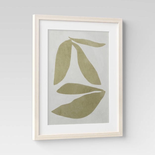 X 20 quot Leaf Framed Wall Art Set Natural