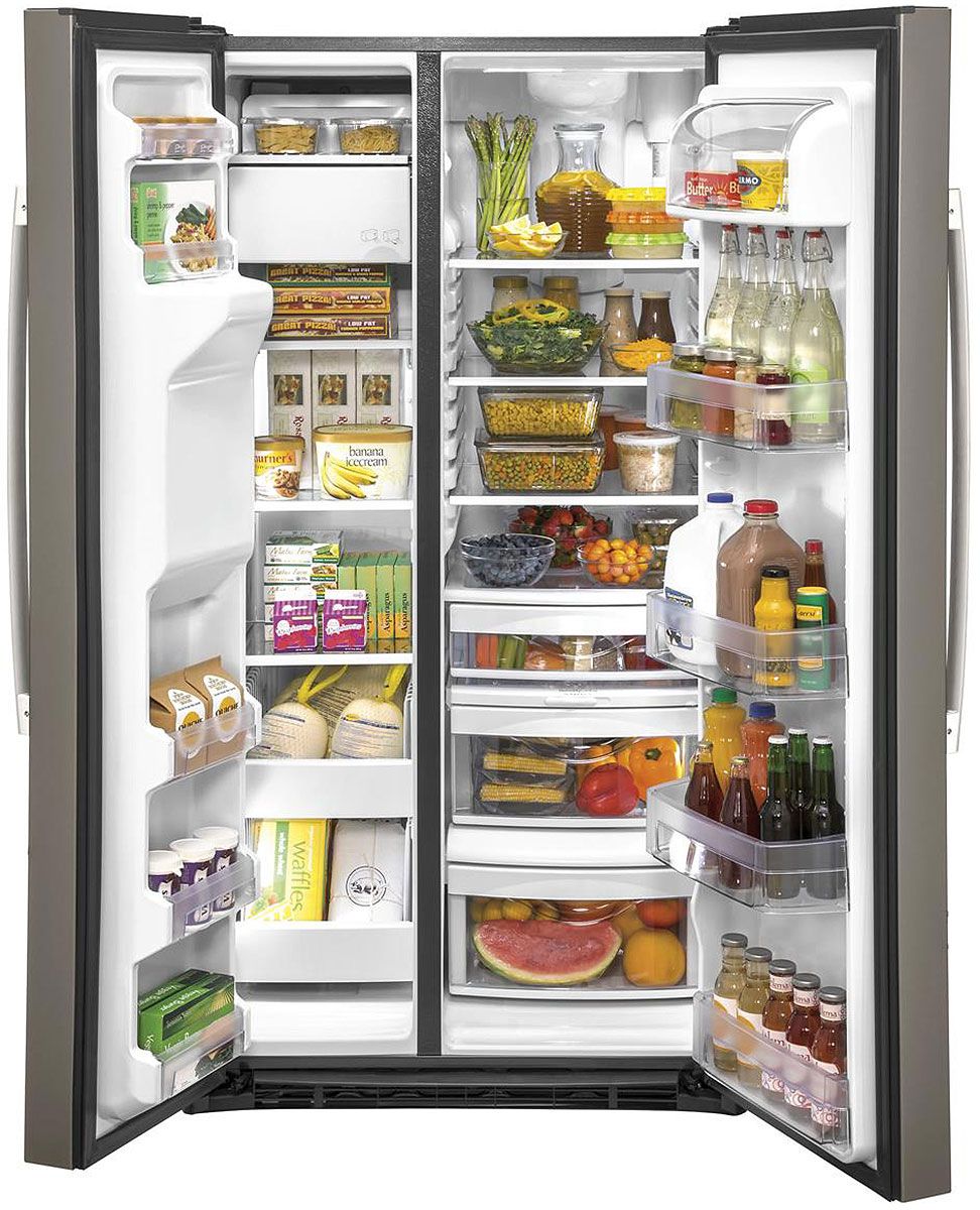 GE 25.1 Cu. Ft. Slate Side-By-Side Refrigerator