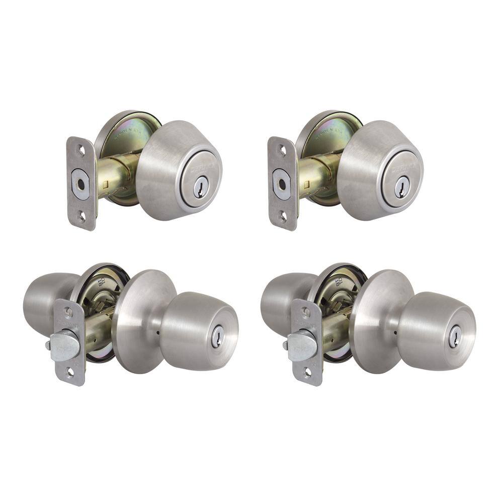 Defiant Brandywine Stainless Steel Single Cylinder Keyed Entry Project Pack B86L1BD