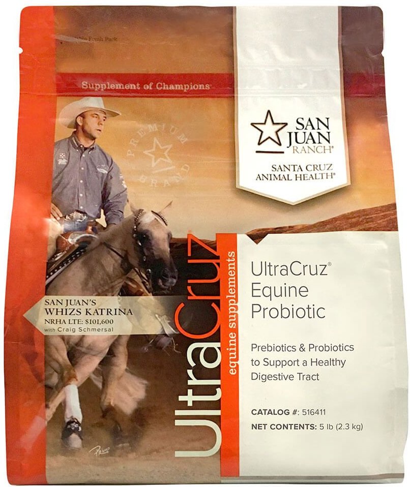 UltraCruz Probiotic Digestive Health Pellets Horse Supplement， 5-lb bag