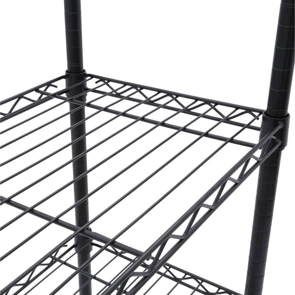 HDX 4-Tier Steel Wire Shelving Unit in Black (36 in. W x 54 in. H x 14 in. D) 21436BPS