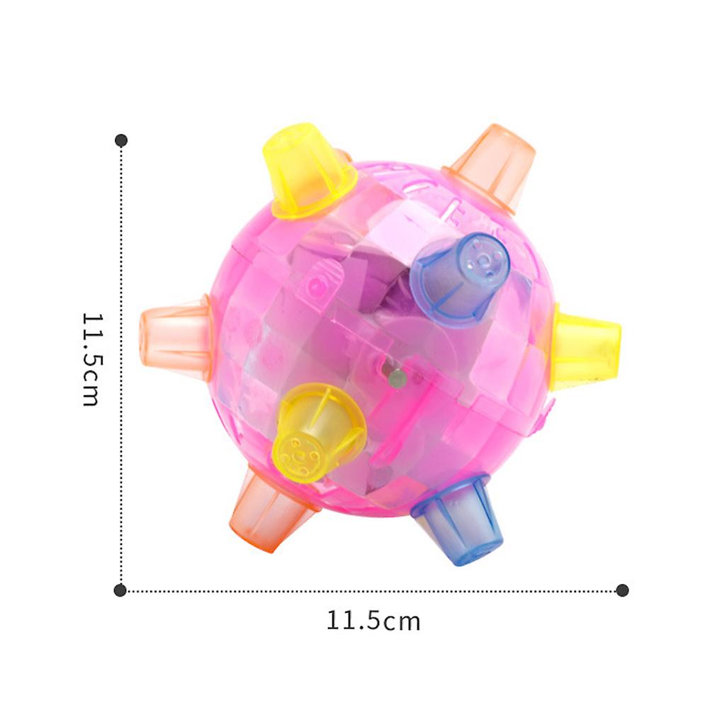 Pet Glowing Bouncing Ball Toy for Dogs Flashing Ball Elastic Flash LED Dog Toy with Light and Music Gift for Pets