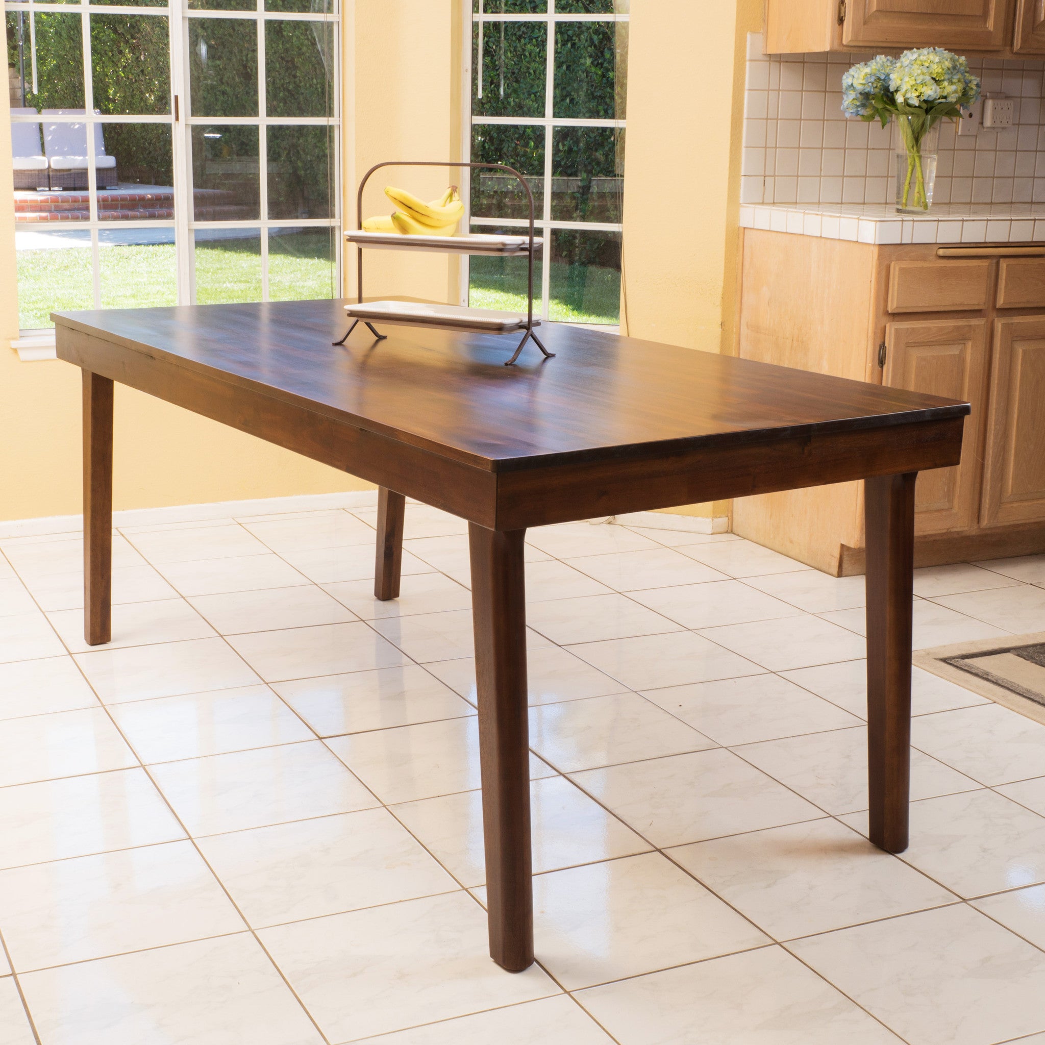 Adash Contemporary Mahogany Wood Dining Table