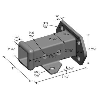 Quick Products Bolt-On Receiver Tube - 2 in. Black QP-HS5839