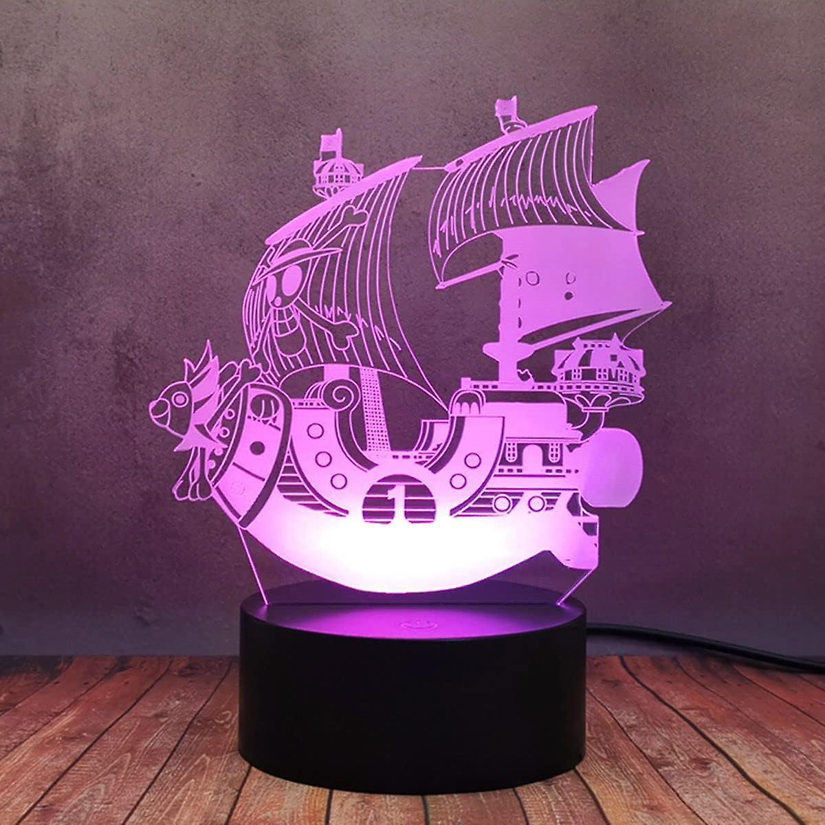 Acrylic 3d Night Light Aircraft Creative Gift Sailing Led Table Light Indoor Bedroom Dormitory Decoration Atmosphere Light