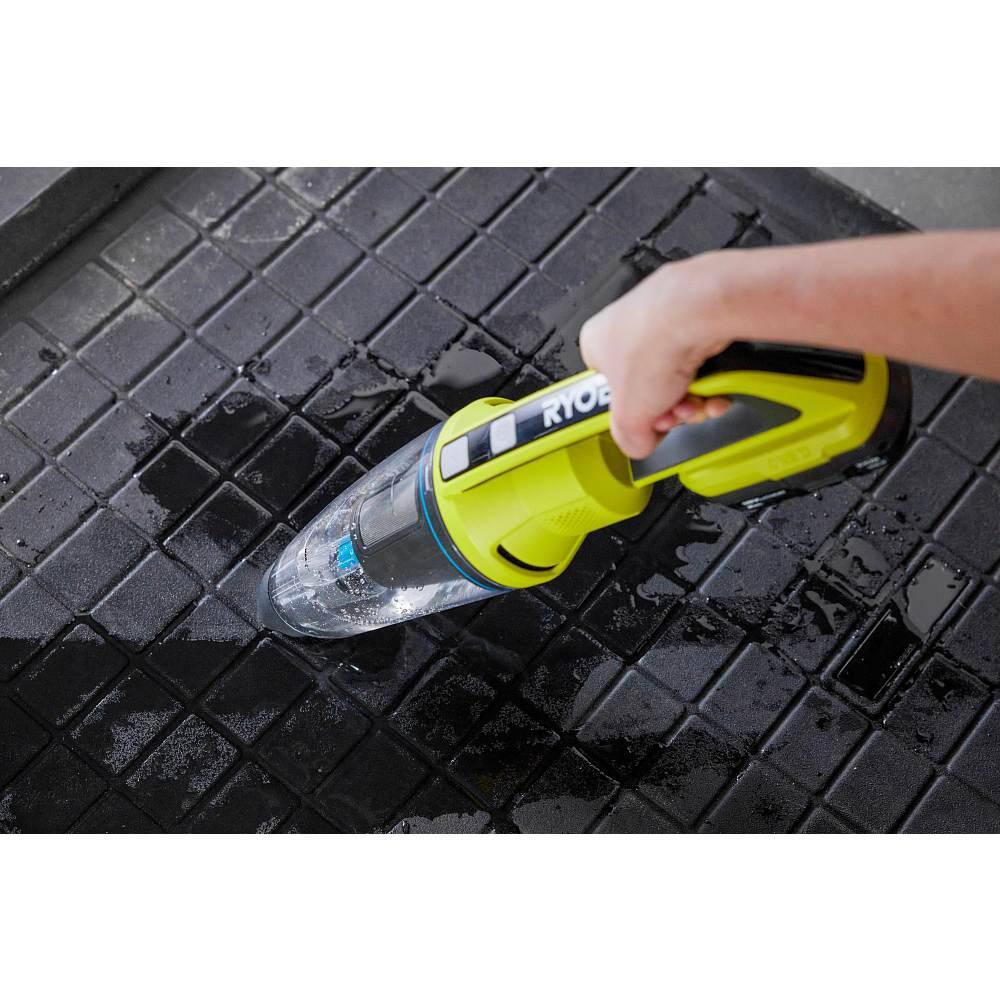 RYOBI ONE+ 18V Cordless Dual Function Portable InflatorDeflator with Cordless WetDry Hand Vacuum (Tools Only) P747-PCL702B