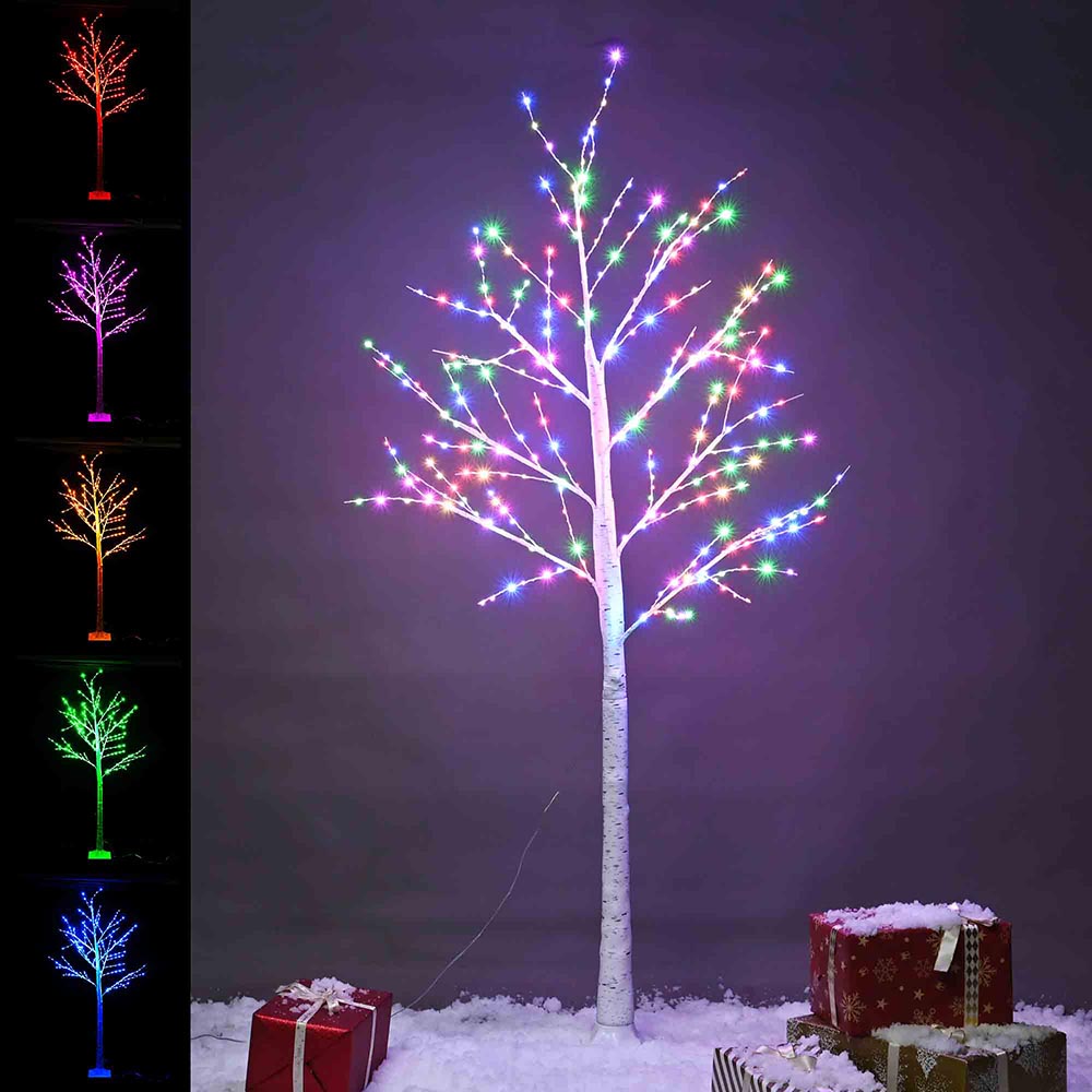 Yescom Lighted Twig Birch Tree Remote Control Christmas Decoration