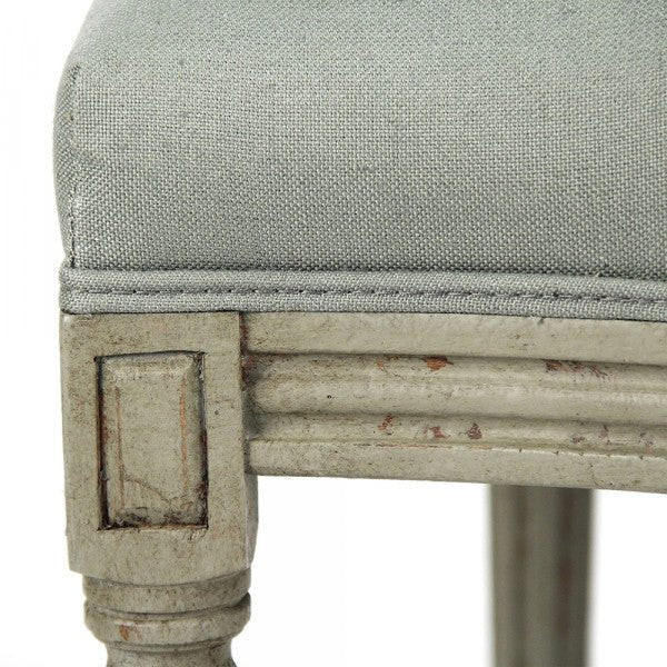 Chezare Medallion Tufted Back Side Chair Sage Linen  ampBirch Seafoam Green Linen   French Country   Dining Chairs   by Rustic Home Furniture Deco  Houzz