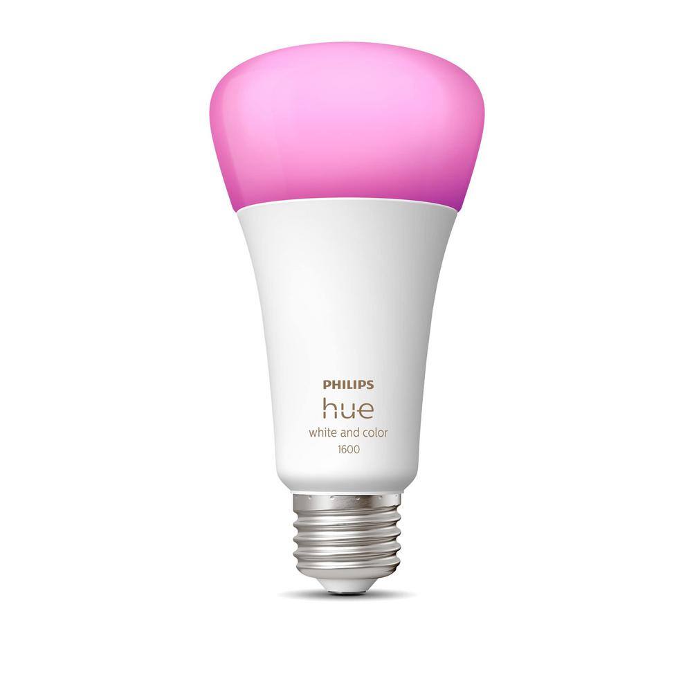 Philips Hue 100-Watt Equivalent A21 Smart LED Color Changing Light Bulb with Bluetooth (1-Pack) 562982