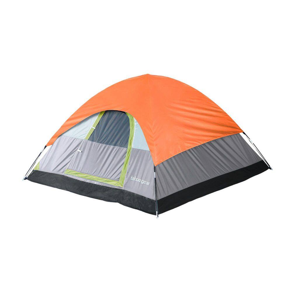 Tahoe Gear Powell 3-Person 3 Season Dome Camping Frame Tent Green and Orange TGT-POWELL-3-B