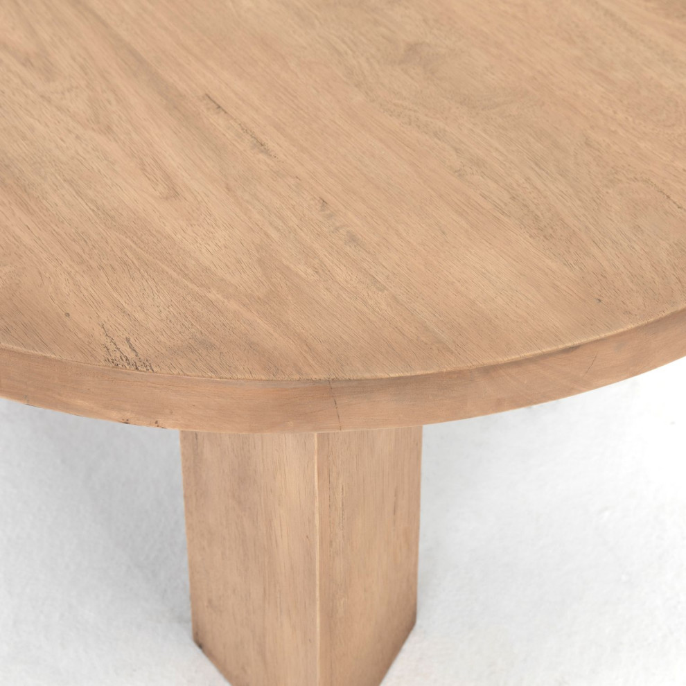 Mesa Light Brushed Round Coffee Table   Transitional   Coffee Tables   by Zin Home  Houzz