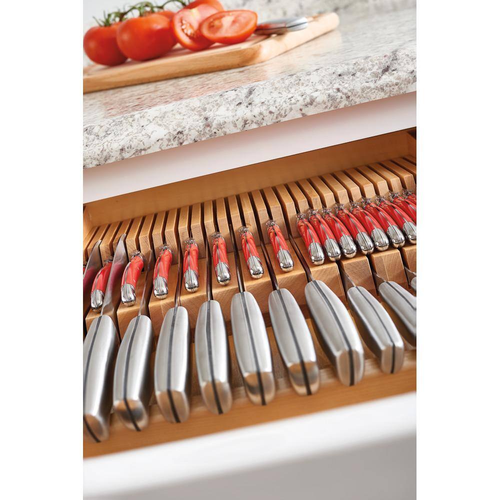 Rev-A-Shelf 2.875 in. H x 18.5 in. W x 22 in. D Double Knife Block Drawer Insert 4WDKB-1