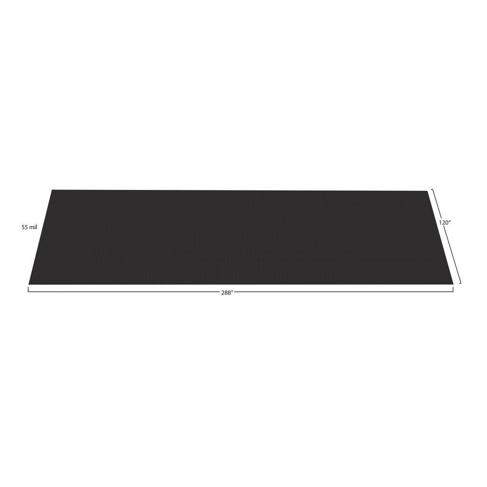 G-Floor Levant 10 ft. x 24 ft. Midnight Black Vinyl Universal Flooring GF55LV1024MB