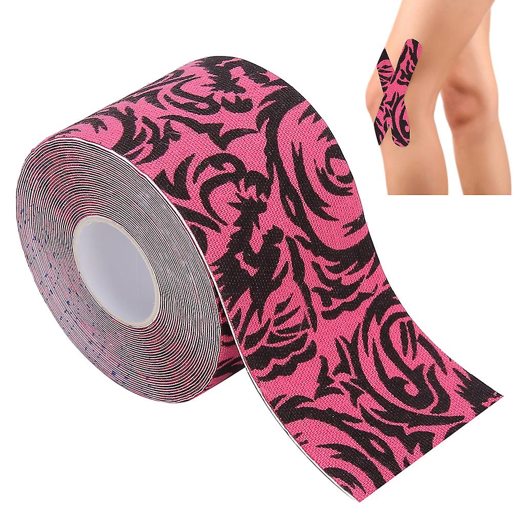 Camouflage Waterproof Soft Sports Bandage Breathable Pain Relief Protection Muscle Tapepink Printing