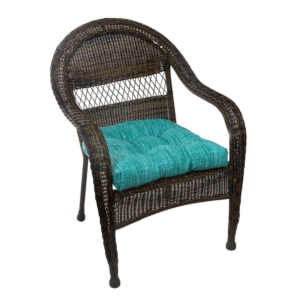 Klear Vu Wicker Solarium Indoor/Outdoor Tufted Chair Cushion Set