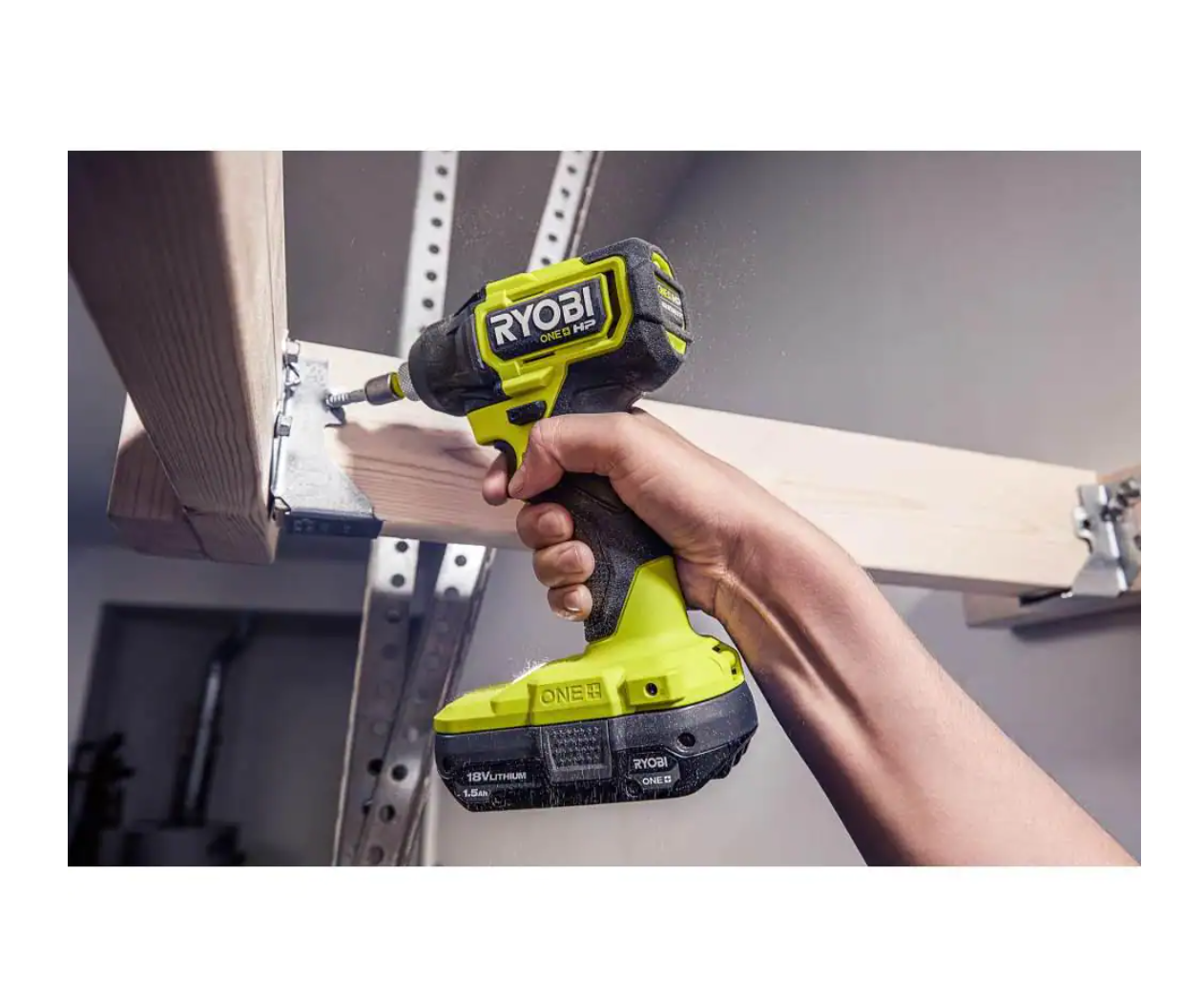 RYOBI PSBID01K-PSBRS01B ONE+ HP 18V Brushless Cordless Compact 1/4 in. Impact Driver and One-Handed Recip Saw Kit with (2) Batteries， Charger