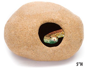 Penn-Plax Reptology Granite Stone Hide-Away for Reptiles – Extra Large