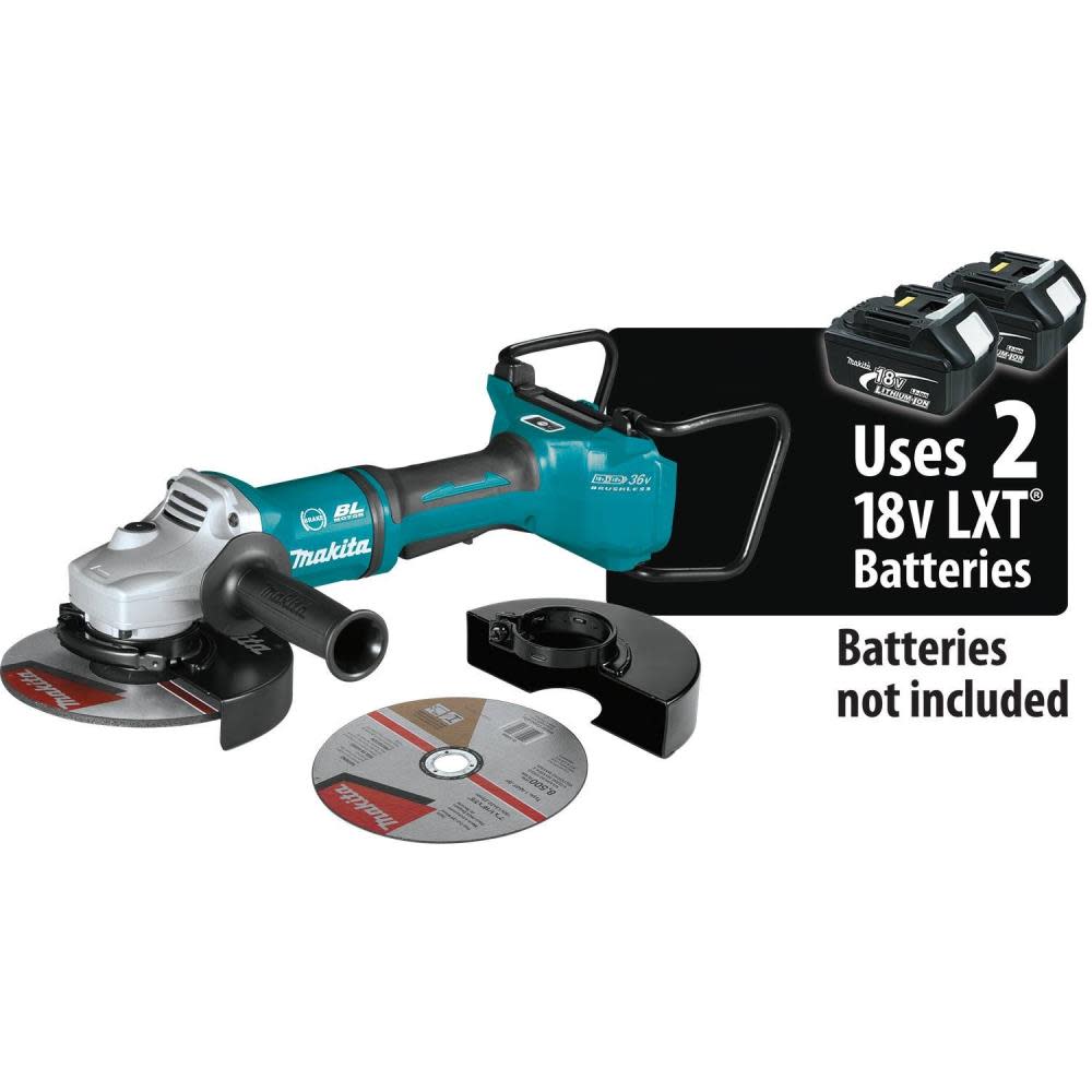 18V X2 LXT鎼?Lithium-Ion (36V) Brushless Cordless 7 Paddle Switch Cut-Off/Angle Grinder, with Electric Brake and AWS闁? Tool Only