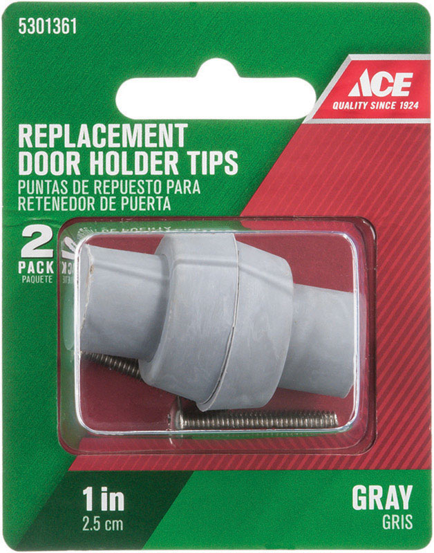 Ace 1 in. W Rubber Gray Door Stop Tip Over the door clip