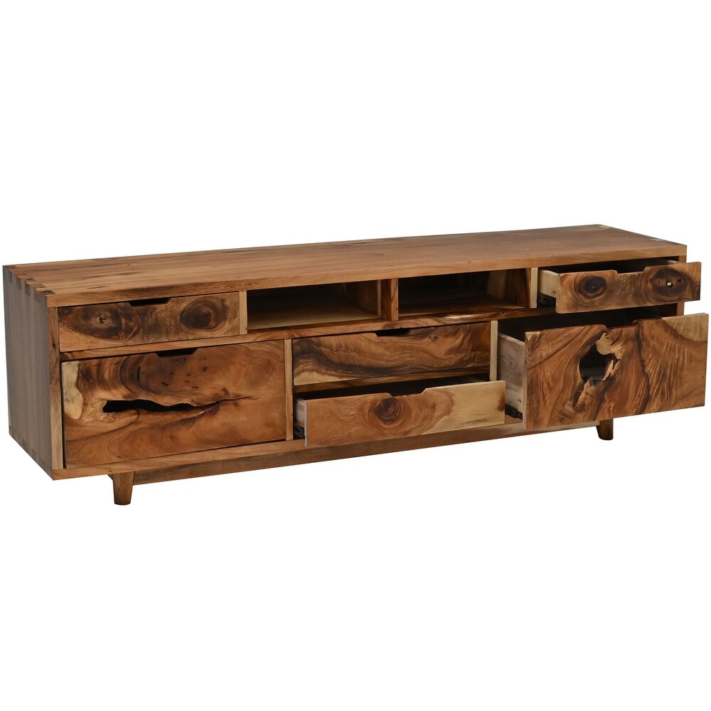 Bolzano Live Edge Suar Dresser/Media Center with 6 drawers