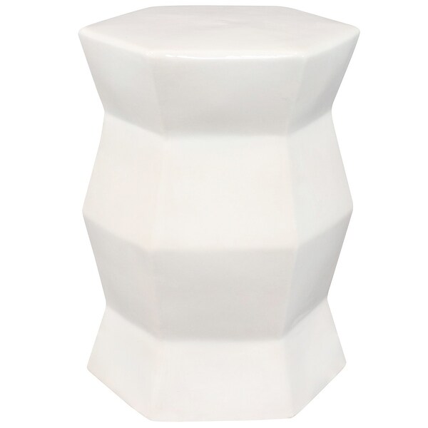 Sunnydaze Moderno Geometric Ceramic Decorative Garden Stool