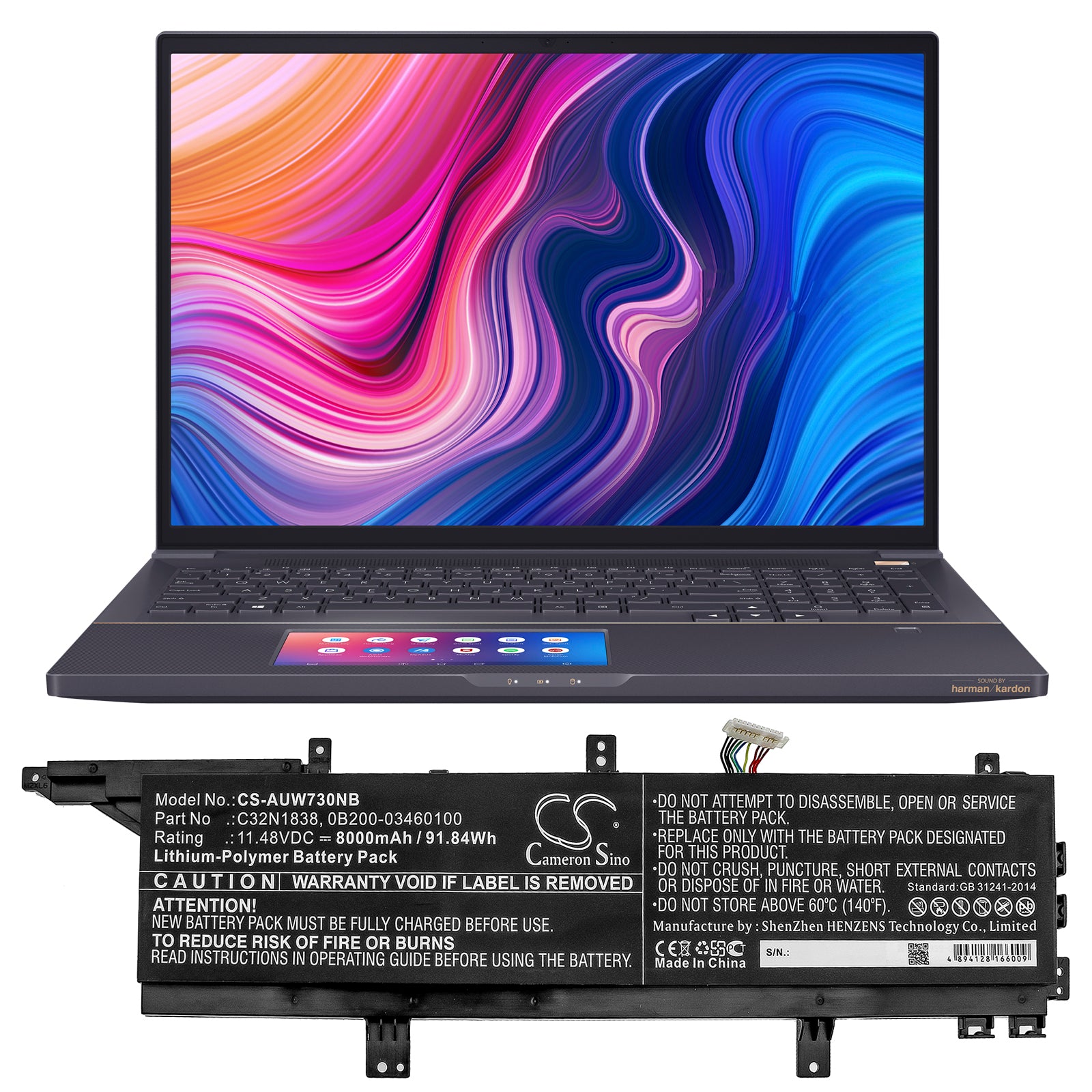 Asus ProArt StudioBook Pro X W730G5 ProArt StudioB Replacement Battery BatteryClerkcom Laptop and Notebook