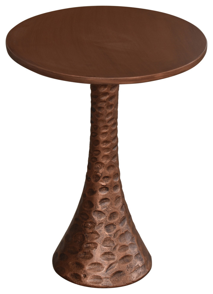 Bare Decor Orme Accent Table  Bronze Finish Metal  16x16x20   Rustic   Side Tables And End Tables   by CozyStreet  Houzz