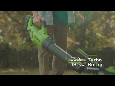 40V 550 CFM Brushless Leaf Blower  Battery | Greenworks Tools