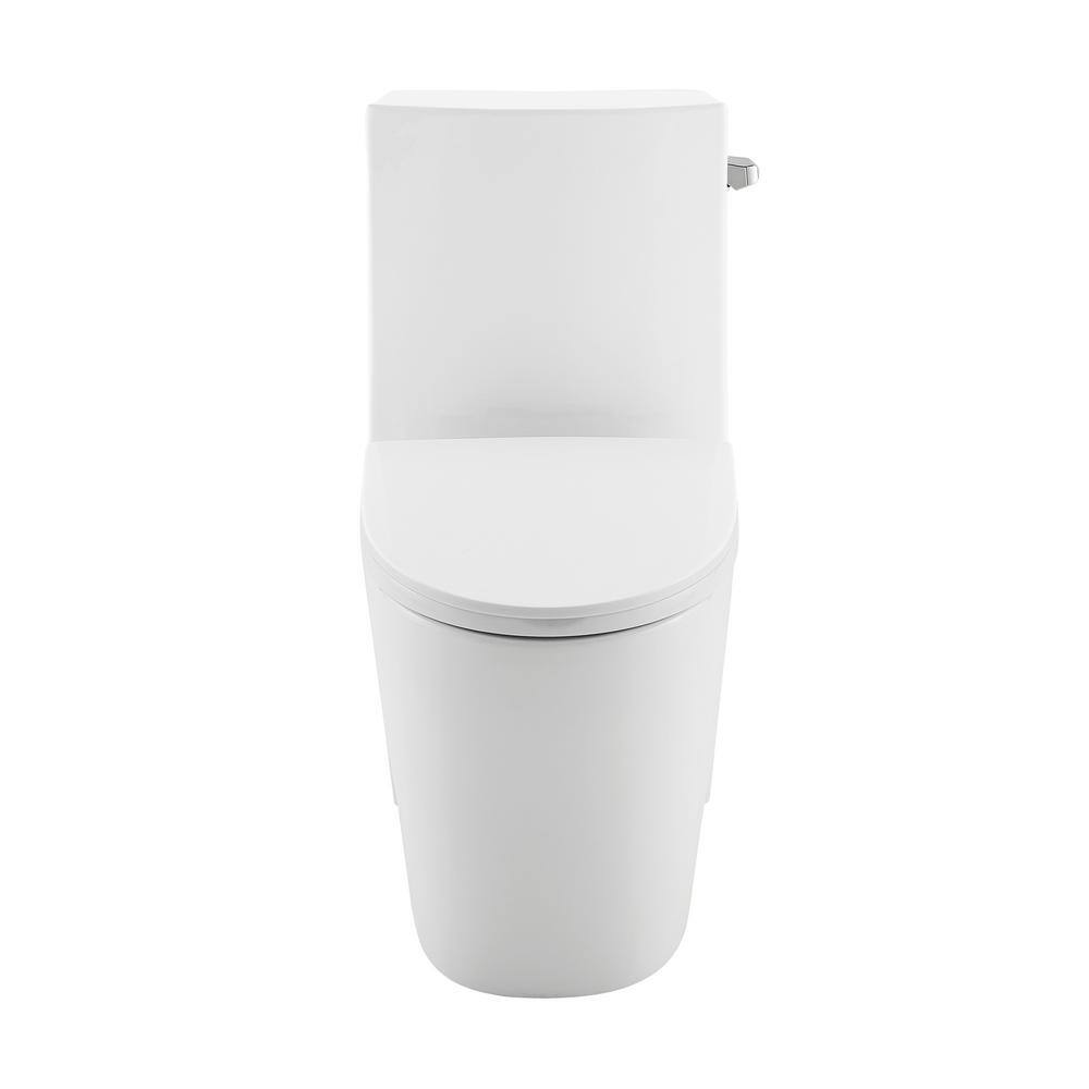 Swiss Madison St. Tropez 1-piece 1.28 GPF Single Flush Elongated Toilet in Glossy White Seat Included SM-1T252