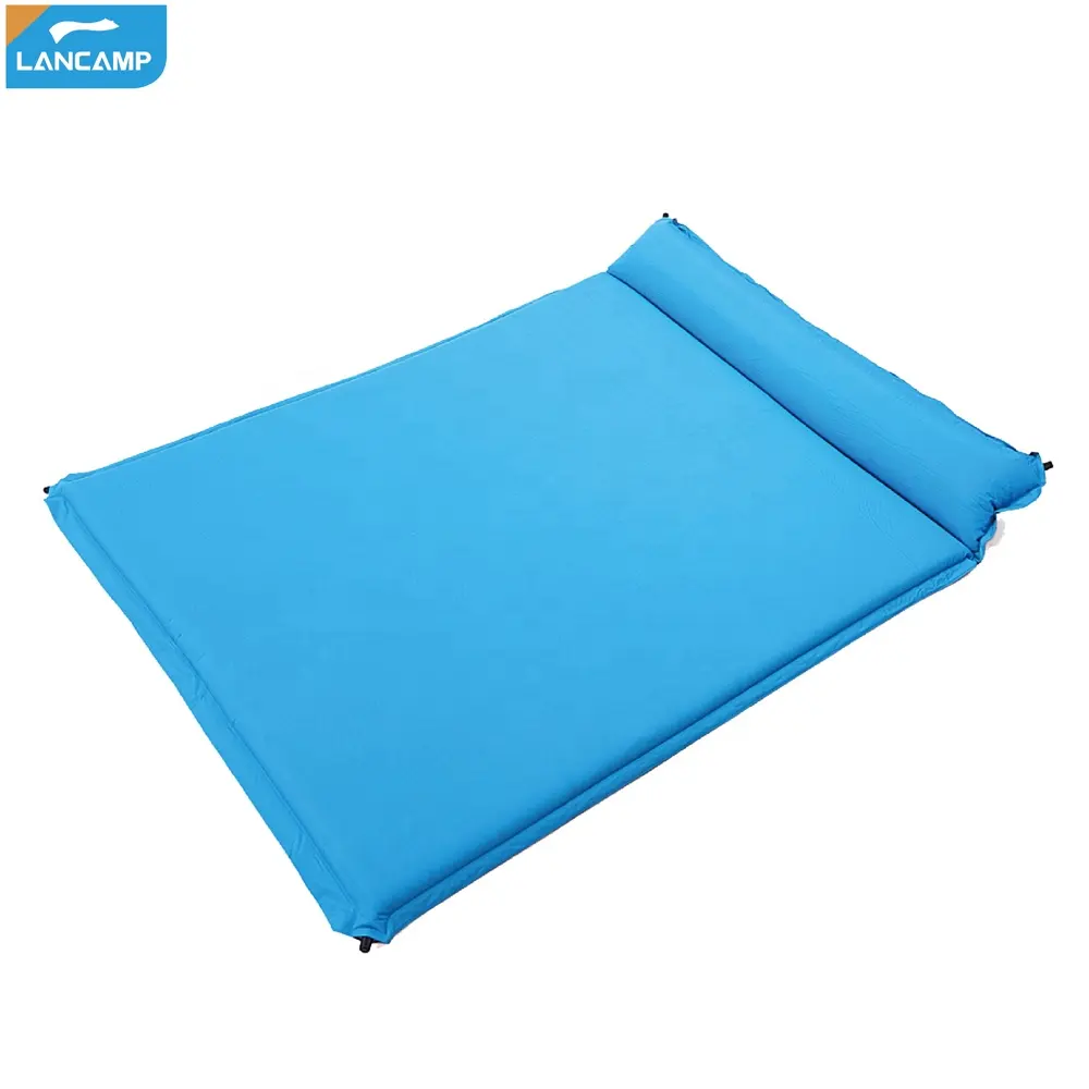 Camping accessories Factory wholesale Double size  automatic inflatable mattress outdoor camping mat waterproof sleeping mat