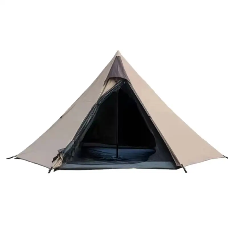 Personalized Outdoor Durable Tipis Tent Single Layer Telescopic Aluminum Pole Mosquito Proof Camping Equipment Teepee Tent