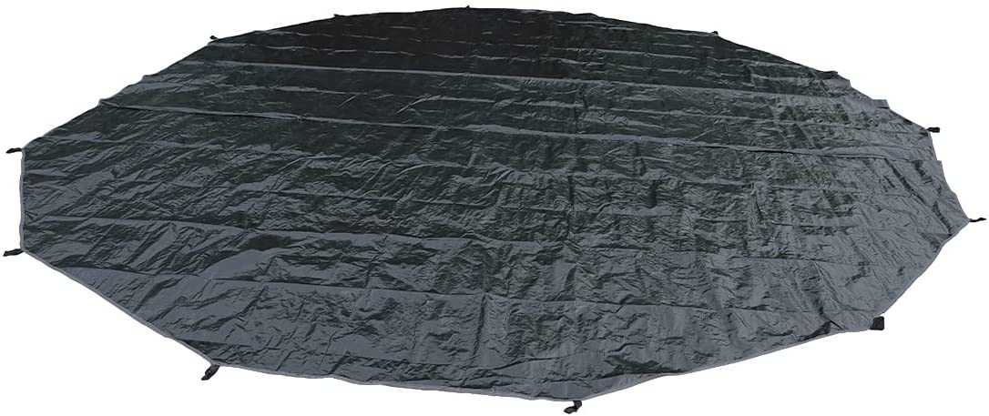 UNISTRENGH 3M Outdoor Black Ultralight PE Anti-Dirty Mat for Bell Tent Glamping Yurt Round Mat