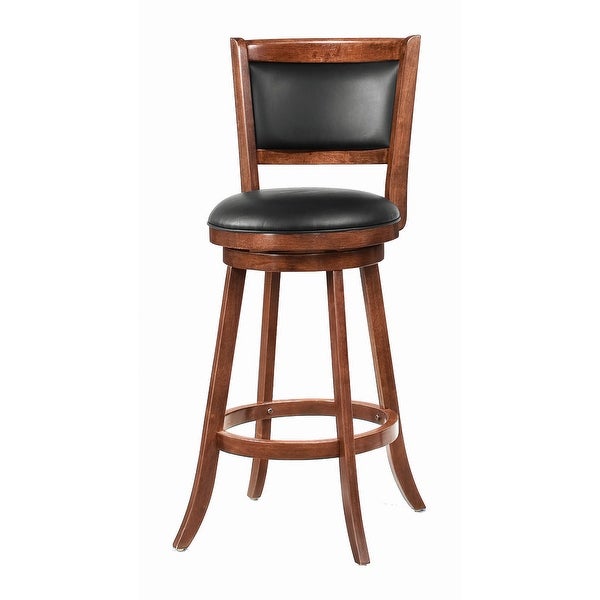 Frasier Transitional Chestnut Wooden Swivel Stools (Set of 2)