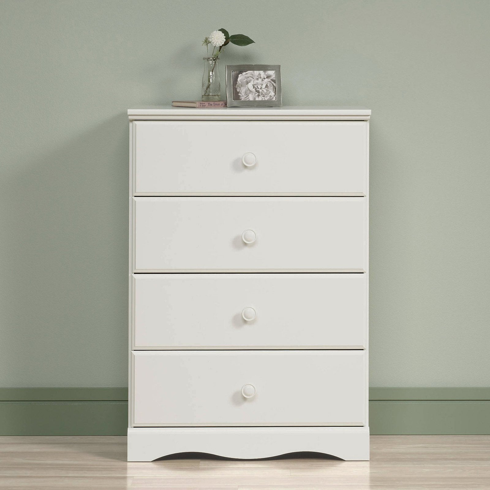 Sauder Storybook 4-Drawer Dresser, Soft White Finish