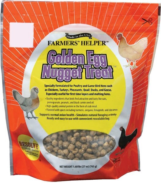 Farmers' Helper Golden Egg Nugget Poultry Treats， 1.68-lb bag