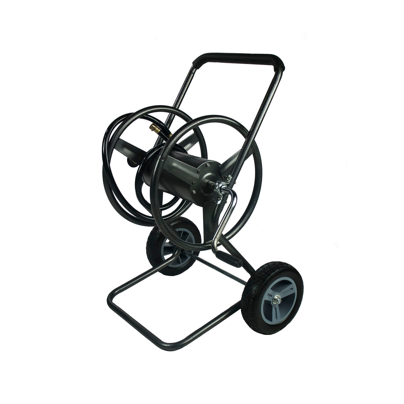 Backyard Expressions Commercial Two Wheel Hose Reel Cart - Heavy Duty - 350 Ft Hose Capacity