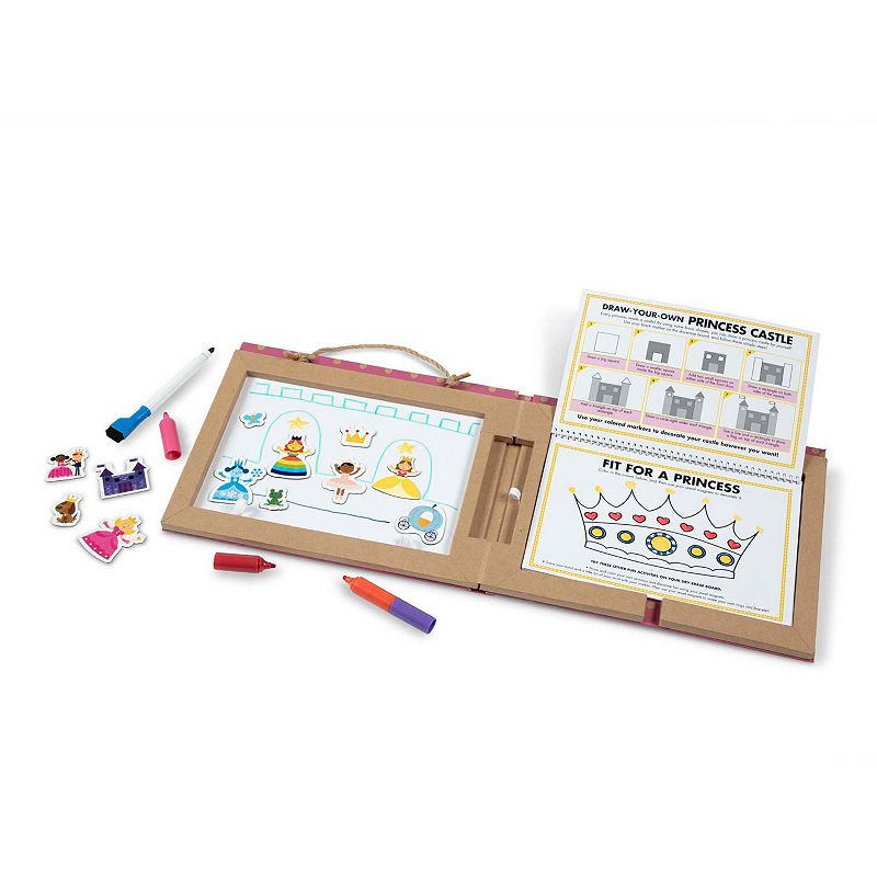 Melissa and Doug Natural Play: Play， Draw， Create Reusable Drawing and Magnet Kit - Princesses