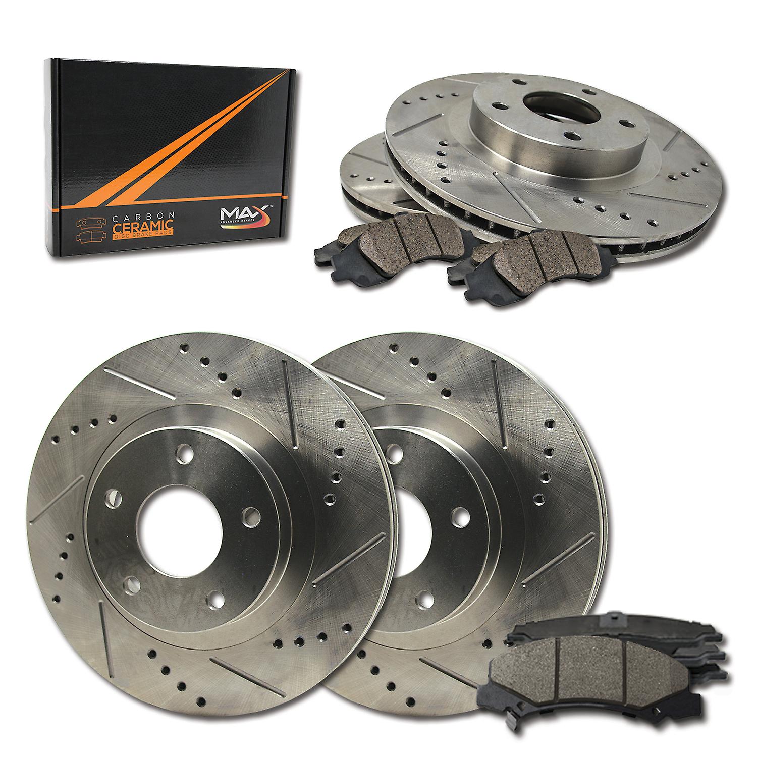 [Front + Rear] Rotors w/Ceramic Pads Premium Brakes (02 - 05 Envoy Trailblazer)